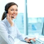 businesswoman call center office min