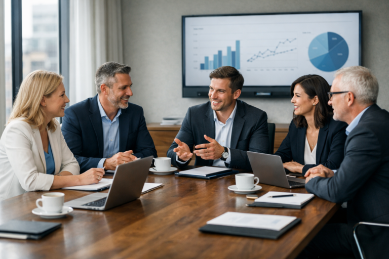 How Generative Ai Changes Business Strategy: A Practical Business Guide Business team applying generative AI to business strategy