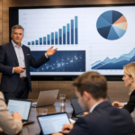 Business team applying computer vision to business strategy