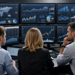 Business team applying decision intelligence to business strategy