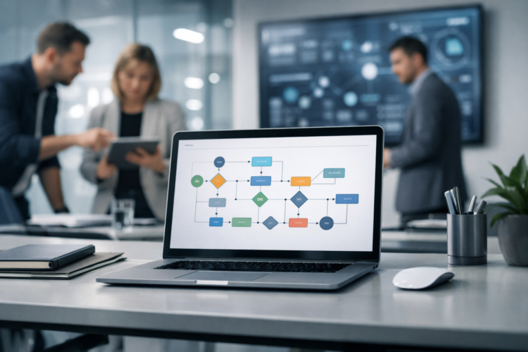 Business team applying generative AI to sales