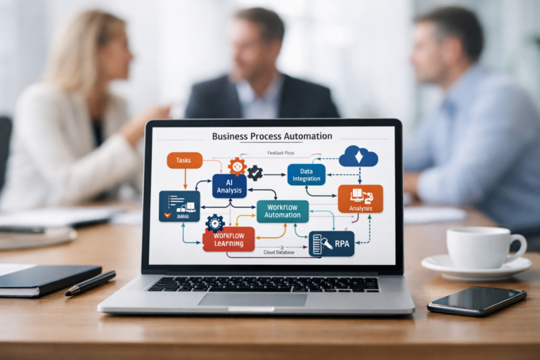 Business team applying natural language processing to sales