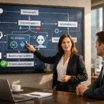 Business team applying intelligent automation to sales