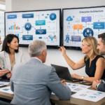 Business team applying knowledge assistants to sales