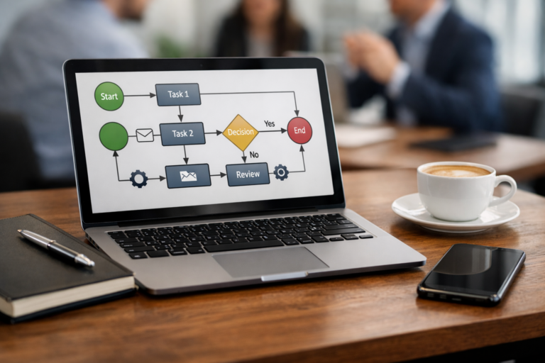 Business team applying decision intelligence to sales