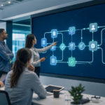Business team applying intelligent automation to operations