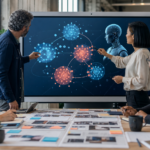 Business team applying decision intelligence to operations