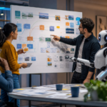 Business team applying natural language processing to finance