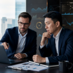 Business team applying intelligent automation to finance